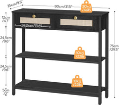 console table with drawers
