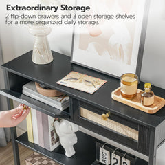 console table with drawers