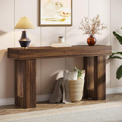Farmhouse Wooden Console Table