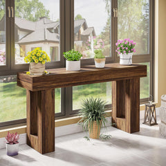 Farmhouse Wooden Console Table