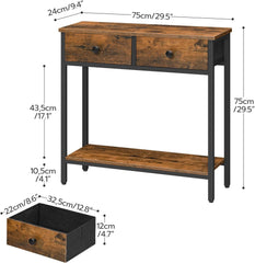 Narrow Console Table with Drawers