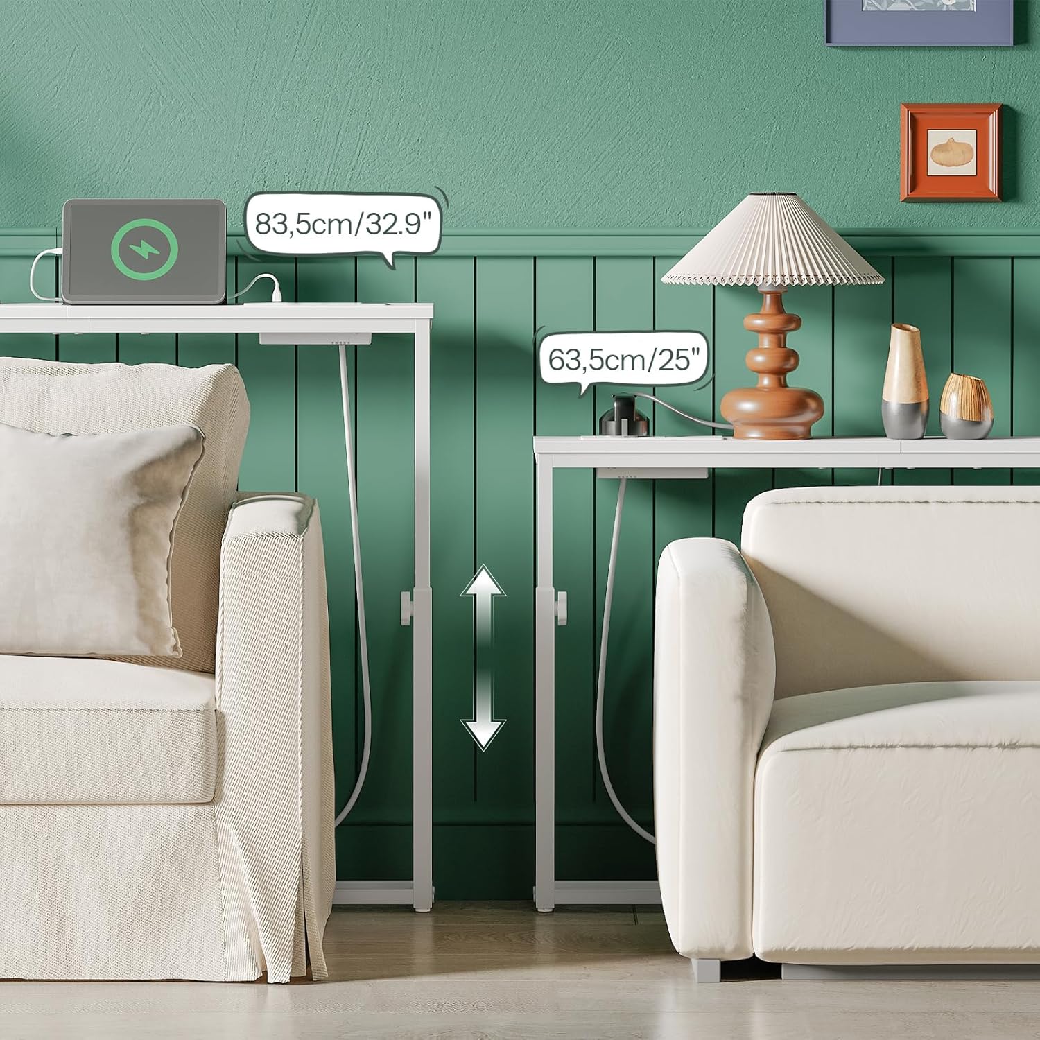 Narrow White Console Table