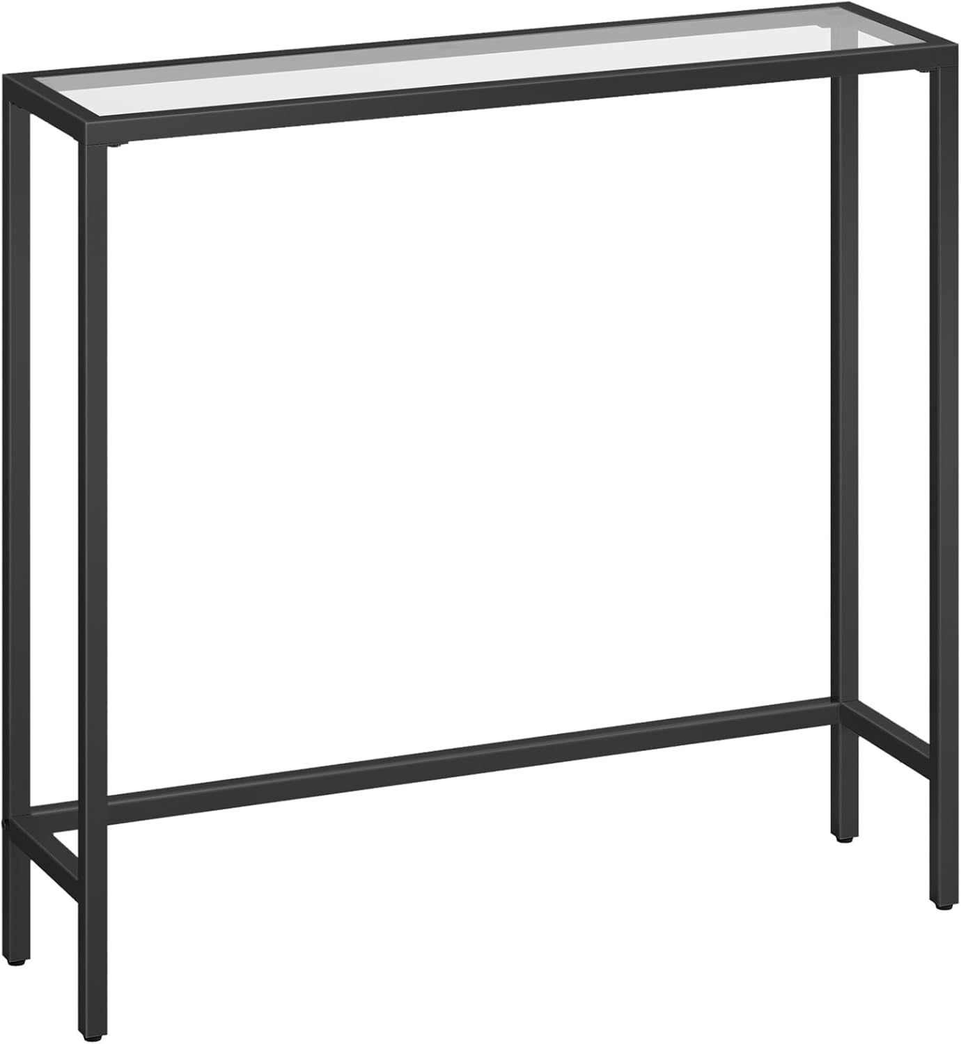Slim black console table