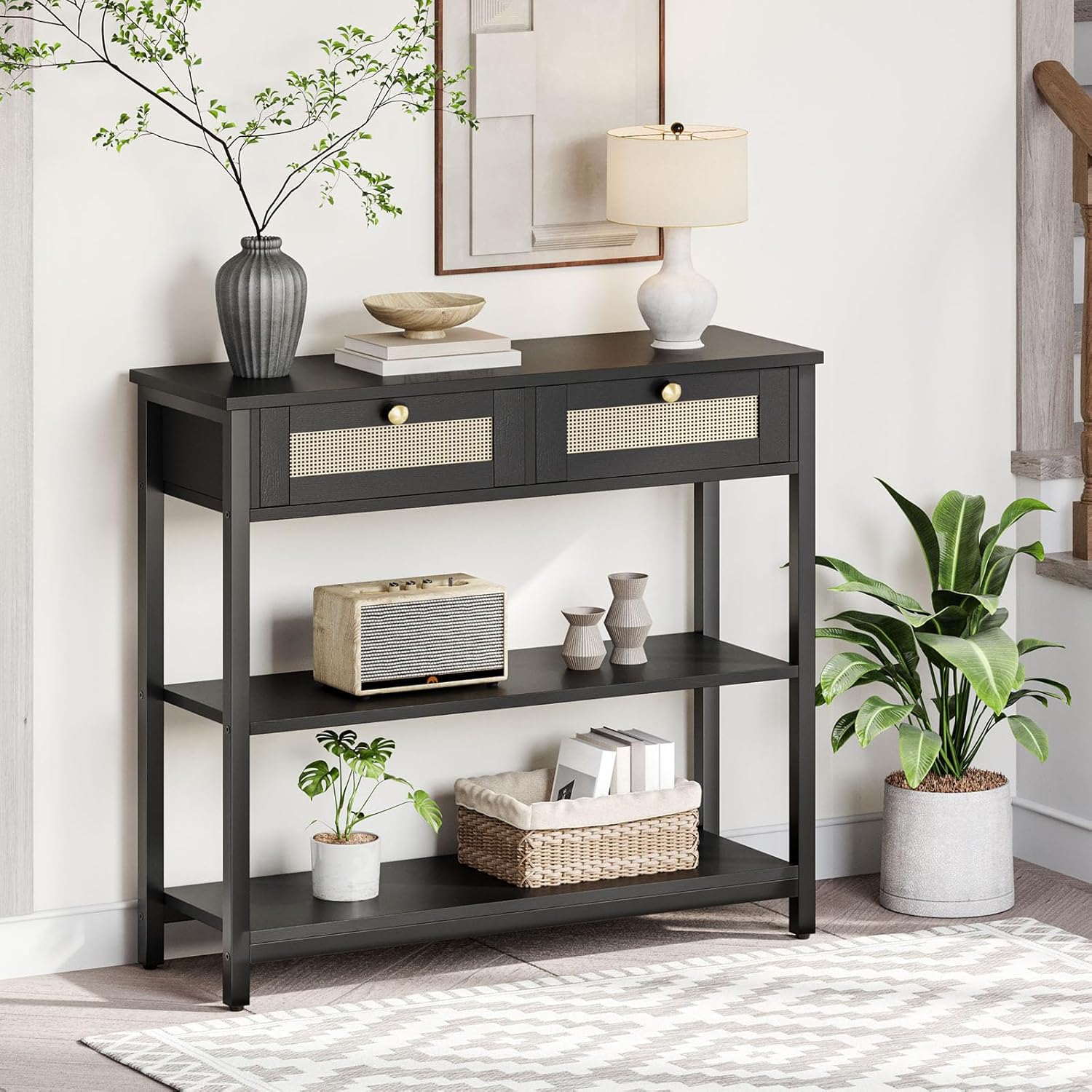 console table with drawers
