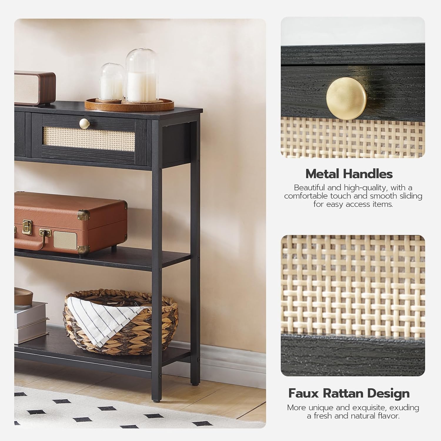 console table with drawers