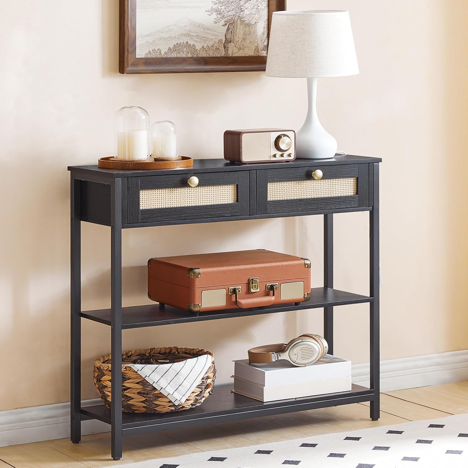 console table with drawers