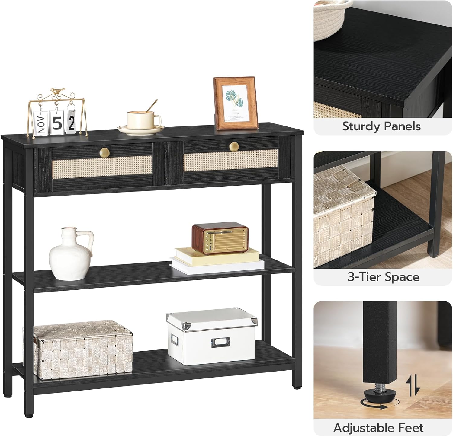 console table with drawers